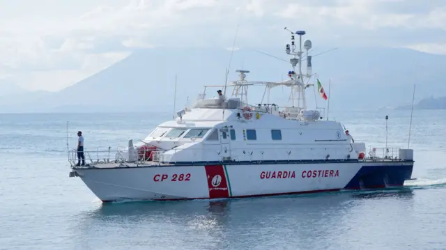 A Italian Coast Guard vessel