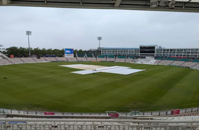 Covers on the ground at Utilita Bowl