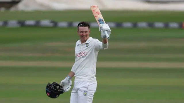 Ben McKinney celebrates his debut first class century