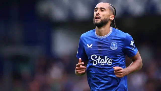 Dominic Calvert-Lewin of Everton during the Premier League match between Everton FC and Brighton & Hove Albion FC at Goodison Park on August 17, 2024 in Liverpool, England