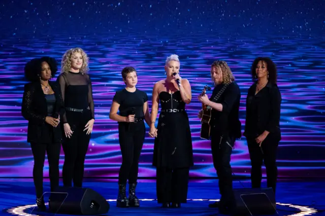 Pink performs during the final night of the DNC