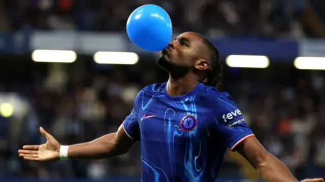 Christopher Nkunku's balloon celebation