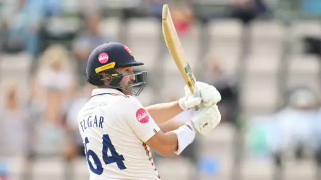 Dean Elgar plays a shot for Essex against Hampshire