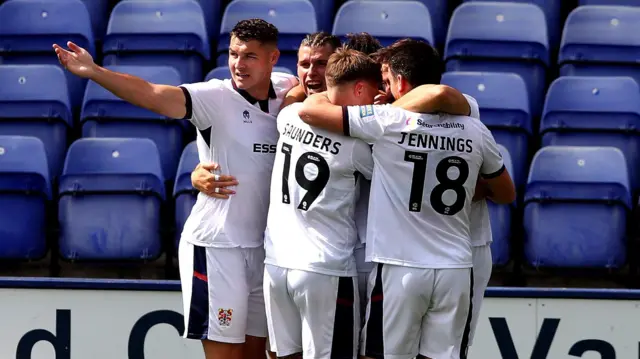 Tranmere celebrate scoring