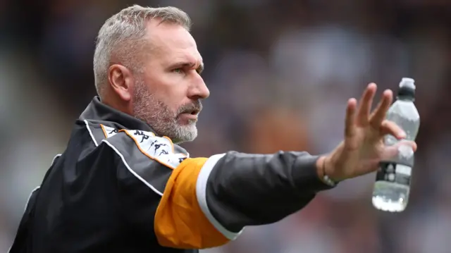 Hull manager Tim Walter on the touchline