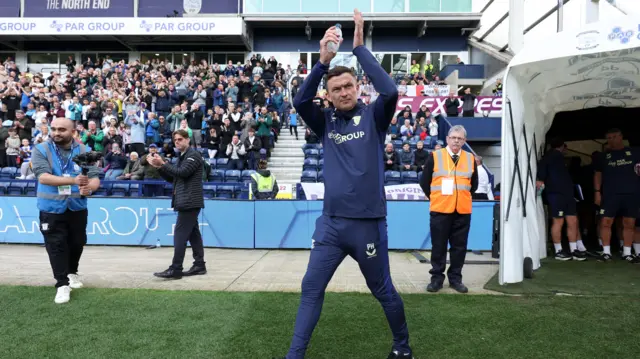 Preston North End manager Paul Heckingbottom before the start of the match