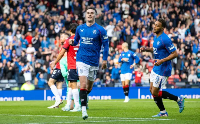 Tom Lawrence makes it 4-0 to Rangers