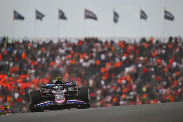 Pierre Gasly out on track at Zandvoort