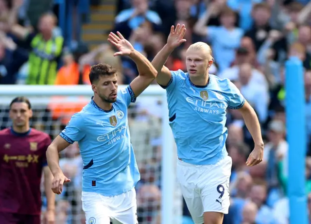 Erling Haaland celebrates