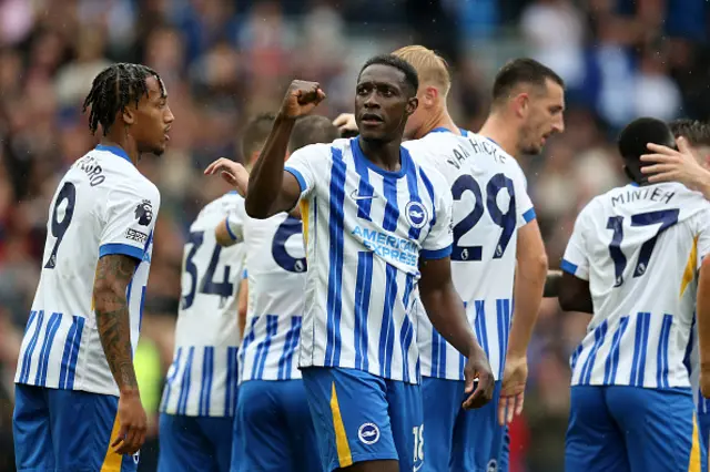 Danny Welbeck of Brighton & Hove Albion celebrates