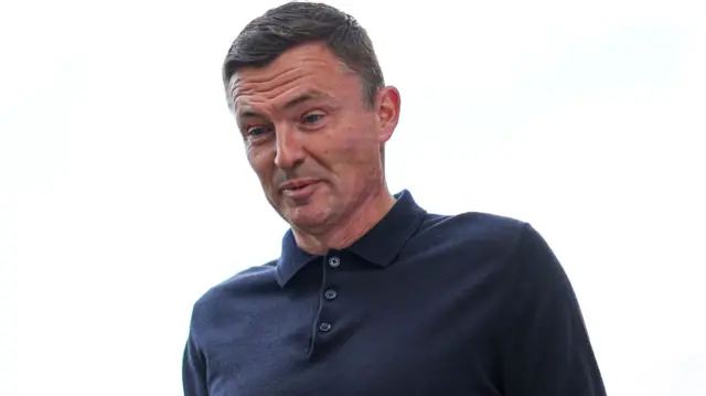 Paul Heckingbottom arrives at Deepdale