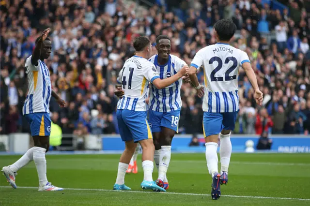 Danny Welbeck of Brighton & Hove Albion celebrates