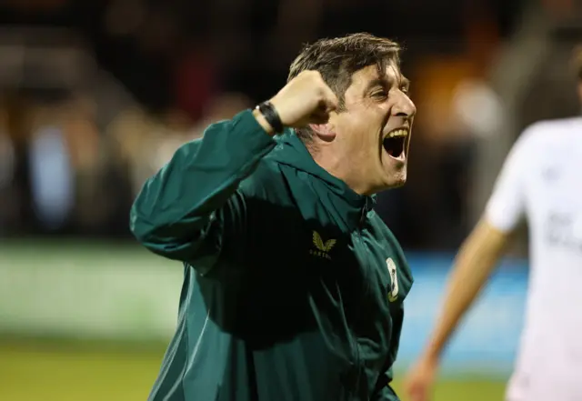 Glentoran manager Declan Devine