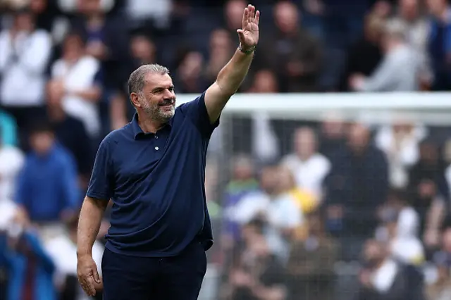 Ange Postecoglou waves to the fans