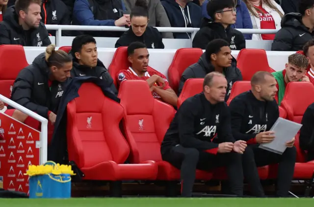 Alexander-Arnold sulks on the bench