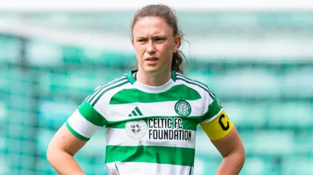 Captain Kelly Clark makes her 300th appearance for Celtic this afternoon.