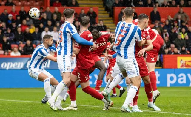 Pape Habib Gueye scores for Aberdeen against Kilmarnock