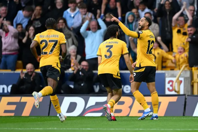 Matheus Cunha celebrates