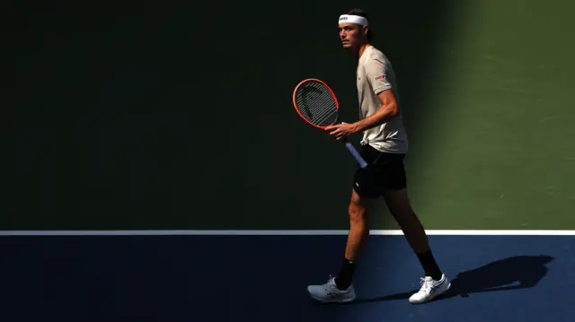 Taylor Fritz in action at the US Open