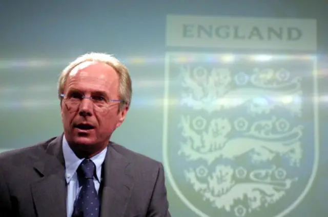 Sven Goran Eriksson talks to the media