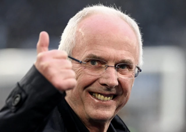 Sven-Goran Eriksson pictured before the match