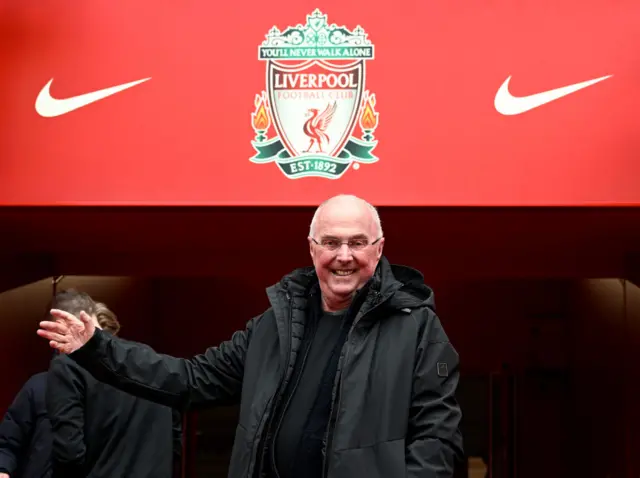 Sven-Goran Eriksson walking out at Anfield