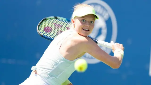 Harriet Dart in action at the US Open