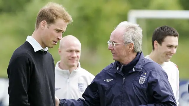 Sven-Goran Eriksson with Prince William