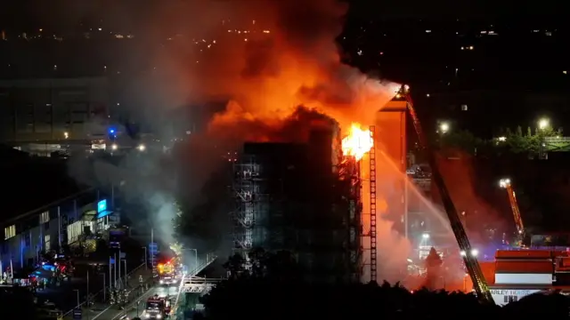 Fire in Dagenham block of flats earlier in the evening