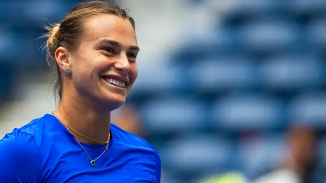 Aryna Sabalenka smiles