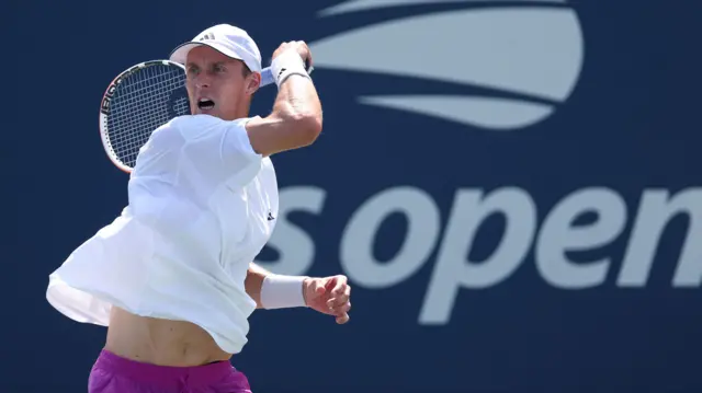 Jan Choinski in action at the US Open