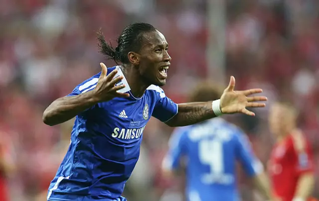 Didier Drogba of Chelsea celebrates