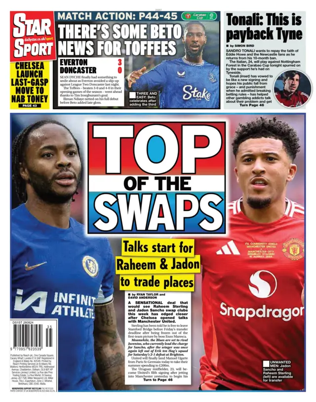 Daily Star back page on 28 August 2024