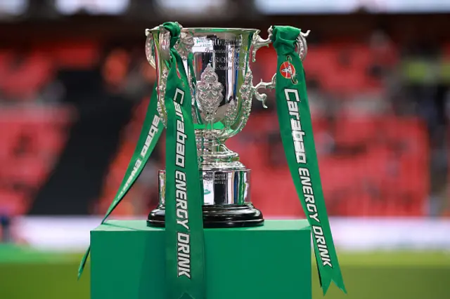 A general view of the Carabao Cup trophy