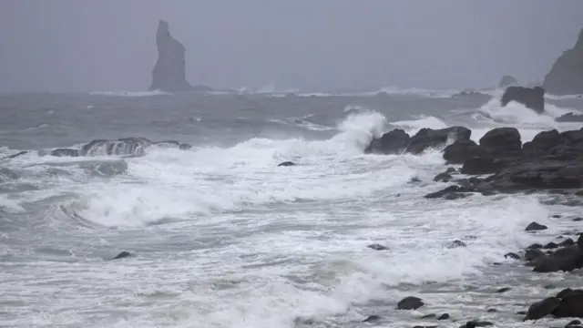 High winds are seen across the region