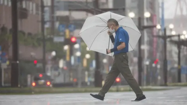 A man in Kagoshima earlier today