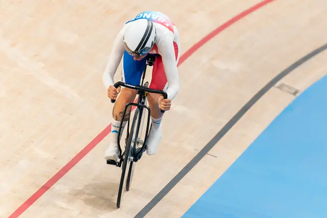 Marie Patouillet of France competing in the Women's C4-5 500m Time Trial