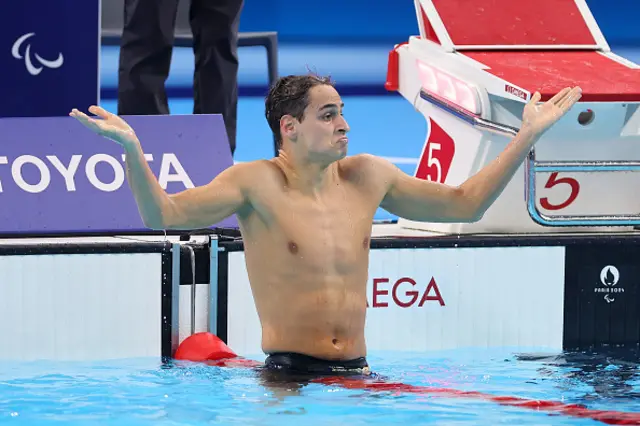 Gold Medalist Ugo Didier of Team France celebrates