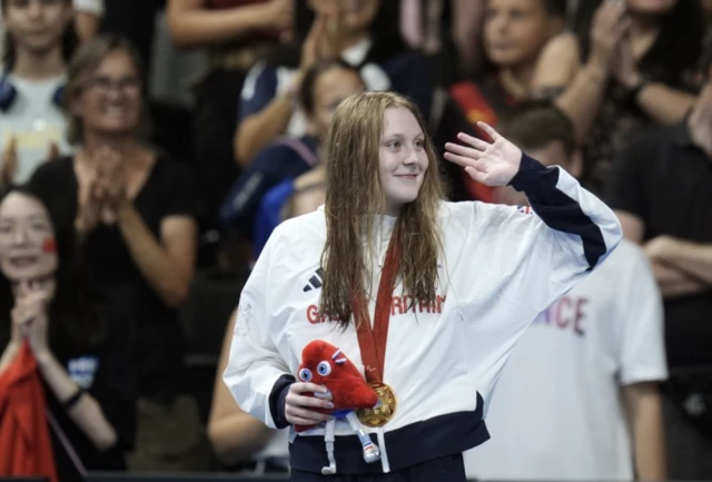 Poppy Maskill on the podium