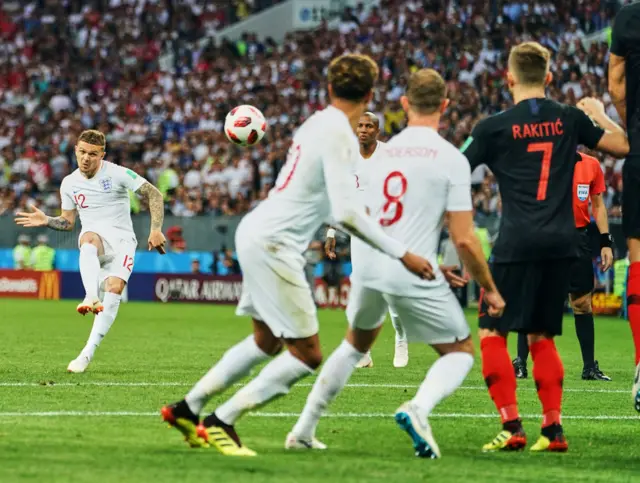 Kieran Trippier scores against Croatia