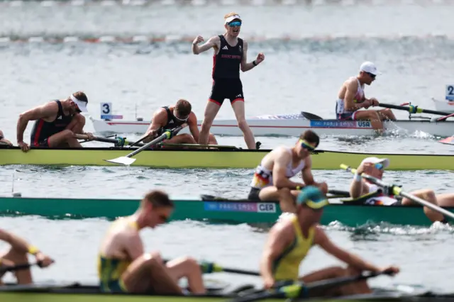 GB celebrate rowing gold