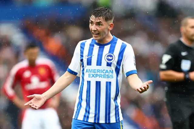 Billy Gilmour of Brighton & Hove Albion in action