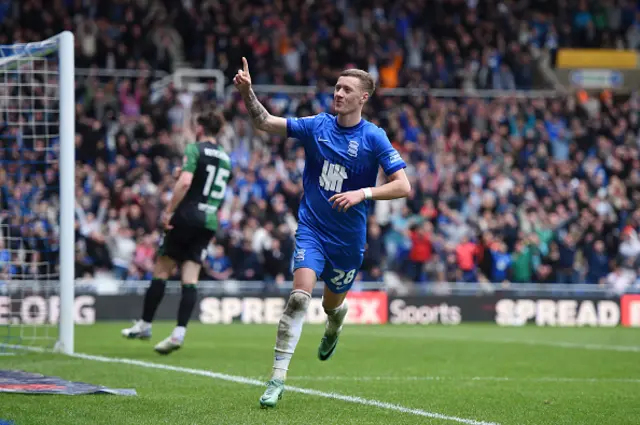 Jay Stansfield of Birmingham City celebrates