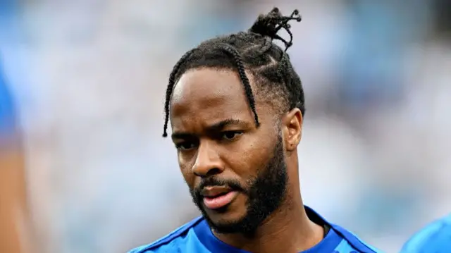 Chelsea's Raheem Sterling looking glum