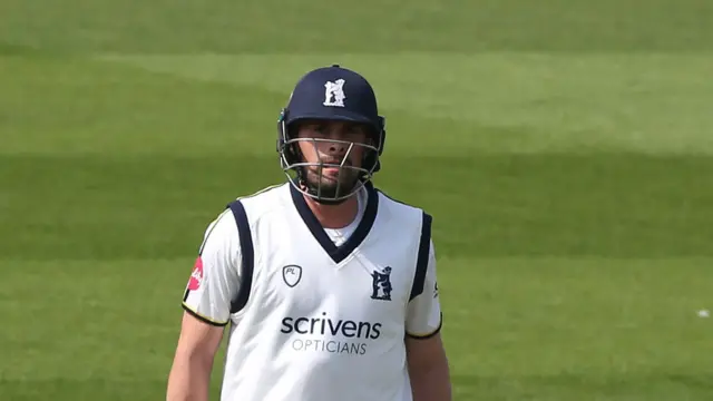 Will Rhodes batting for Warwickshire