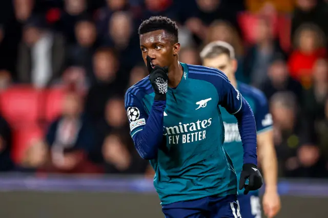 Eddie Nketiah of Arsenal celebrates