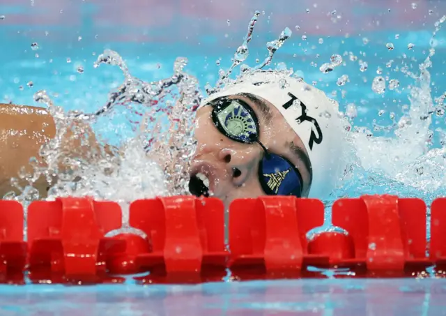 American swimmer Anastasia Pagonis in action