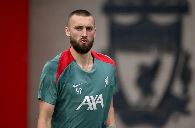 Nathaniel Phillips of Liverpool during a training session