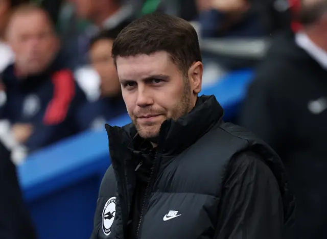 Manager Fabian Hurzeler of Brighton & Hove Albion FC looks on