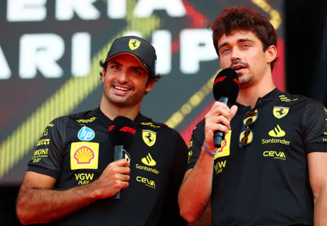 Carlos Sainz and Charles Leclerc